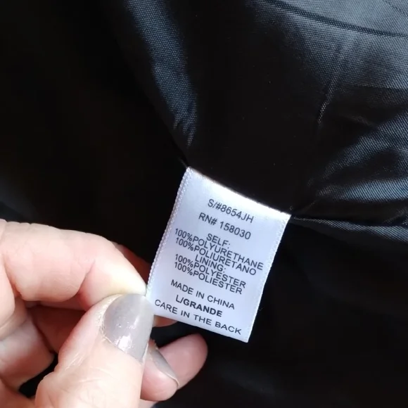 Love Tree Black Faux Leather Motorcycle Jacket - Picture 7 of 12